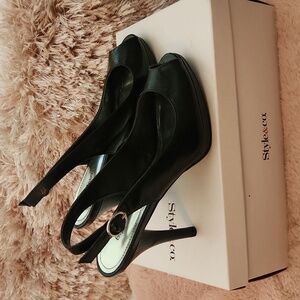 Style & Co. Black 6.5 heels. New, never worn, box included.